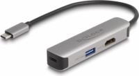Delock 61060 USB-C apa - HDMI/USB-C/USB-A anya Adapter
