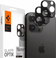 Spigen Apple iPhone 15/14 Pro Max / 15/14 Pro Edzett kameralencse védő fólia - Fekete (2db)