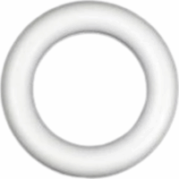 Styropor félkarika 17cm - Fehér