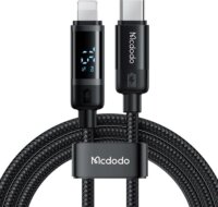 Mcdodo USB-C - Lightning adat Kábel - Fekete (1.2m)