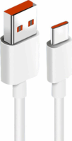 Xiaomi Turbo Charge 6A USB-A apa - USB-C apa 2.0 Adat és töltőkábel - Fehér (1m)
