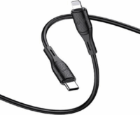 Kakusiga KSC-953 USB-C apa - Lightning apa Töltő kábel 1m - Fekete