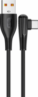 Kakusiga KSC-417 USB-A apa - USB-C apa Adat és töltő kábel 1m - Fekete