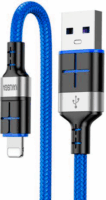 Kakusiga KSC-696 USB-A apa - Lightning apa töltő kábel 1,2m - Kék