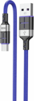 Kakusiga KSC-696 USB-A apa - USB-C apa Adat és töltő kábel 1,2m - Kék