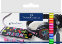 Faber-Castell Neon Marker Filctoll készlet - Vegyes színek (6 db / csomag)