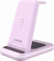 Canyon WS-304 3in1 Vezeték nélküli töltő - Rózsaszín (15W)