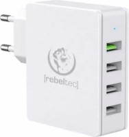 Rebeltec RBLAKT00017 4x USB Type-A Hálózati töltő - Fehér (12V / 1.5A)