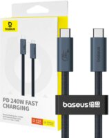 Baseus Flash USB Type-C apa - USB Type-C apa Adat és töltő kábel - Fekete (1m)