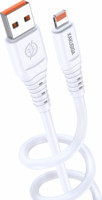 KAKUSIGA KSC-803 USB-A apa - Lightning apa 2.0 Adat és töltőkábel - Fehér (1m)
