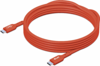 Club3D CAC-1513 USB-C apa - USB-C apa 2.0 Adat és töltőkábel - Piros (3m)