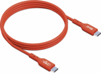 Club3D CAC-1511 USB-C apa - USB-C apa 2.0 Adat és töltőkábel - Piros (1m)