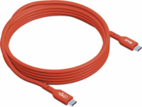 Club3D CAC-1515 USB-C apa - USB-C apa 2.0 Adat és töltőkábel - Piros (4m)