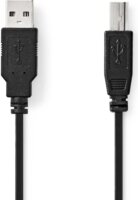 Nedis CCGL60100BK05 USB-A apa - USB-B apa 2.0 Nyomtató kábel - Fekete (0.5m)