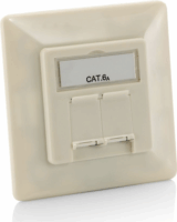 Equip 125775 CAT6A Moduláris előlap - Gyöngyfehér (5db / csomag)