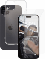 PanzerGlass iPhone 15 Plus Edzett üveg kijelzővédő + Tok
