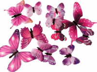 Fusion Fluoreszkáló matrica szett - Rózsaszín pillangók