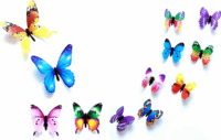 Fusion Fluoreszkáló matrica szett - Többszínű pillangók