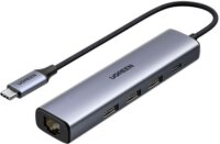 Ugreen 20932 USB Type-A 3.0 HUB + RJ45 (4 port)