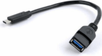 Accura USB-C apa - USB-A anya 2.0 Adat és töltő kábel - Fekete (0.15m)