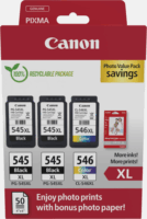 Canon PG-545XLX2/CL-546XL Eredeti Tintapatron Fekete/Színes + 50db Fotópapír