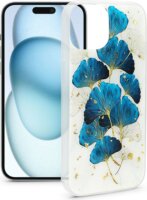 Haffner Apple iPhone 15 Plus Hátlapvédő Tok - Fehér/Mintás