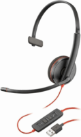HP Poly Blackwire 3210 Vezetékes Mono Headset - Fekete/Piros