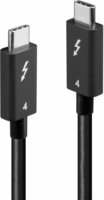 Lindy 31120 Thunderbolt 4 apa - Thunderbolt 4 apa Adat és töltő kábel - Fekete (1m)