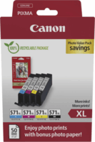 Canon CLI-571 XL Eredeti Tintapatron Multipack + Fotópapír