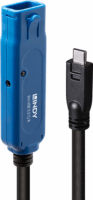 Lindy 43381 USB-C apa - USB-A anya 3.2 Gen 1 Aktív adapterkábel - Fekete (8m)