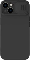 Nillkin CamShield Silky Apple iPhone 15 Plus Szilikon Tok - Fekete