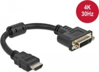 Delock Adapter HDMI 1.0 - DVI-D Kábel 20cm - Fekete