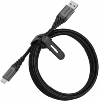 OtterBox Premium USB-A apa - USB-C apa Adat és töltő kábel - Fekete (2m)