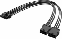 Akasa AK-CBPW27-30BK 12Pin - 2x 8PIN adapterkábel 0.3m - Fekete