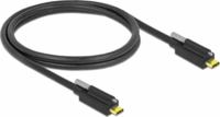 Delock 83719 USB-C apa - USB-C apa 3.1 Adat és töltő kábel - Fekete (1m)