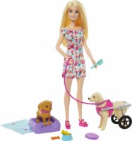 Mattel Barbie: Szőke hajú Barbie baba kerekesszékes kutyussal