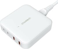 Choetech PD8008 2x USB Type-C / 2x USB Type-A GaN Hálózati töltő - Fehér (100W)