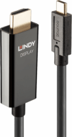 Lindy 43315 HDMI 2.0 - USB-C Adapterkábel 5m - Fekete