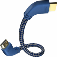 InAkustik Premium High Speed HDMI - HDMI 2.0 Derékszögű kábel 2m - Kék