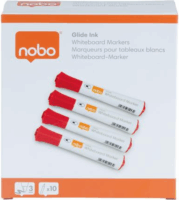 NOBO Glide 2mm Táblamarker - Piros (10 db / csomag)