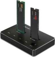 Qoltec 52274 SSD Dokkoló állomás (USB-C - M.2 SATA, NVMe)