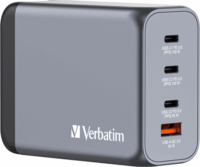 Verbatim GaN 32204 GaN 3x USB-C / USB-A Hálózati töltő - Szürke (200W)