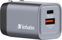 Verbatim GaN USB-A / USB-C Hálózati töltő - Szürke (35W)