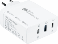 Alcasa 2x USB-C / USB A Hálózati töltő - Fehér (100W)