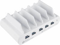 Alcasa PCA-D006W 5x USB Type-C / 5x USB Type-A Hálózati töltő - Fehér (110W)