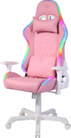 Deltaco GAM-080-P Műbőr RGB Gamer szék - Rózsaszín