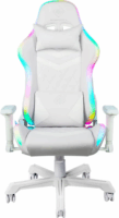 Deltaco GAM-080-W Műbőr RGB Gamer szék - Fehér