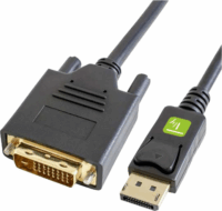 Techly ICOC DSP-C12-030 DisplayPort 1.2 - DVI-D Kábel 3m - Fekete