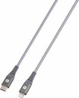 Skross USBC-TO-LIGHT-200-STEEL USB Type-C apa - Lightning apa Adat és töltőkábel - Szürke (2m)
