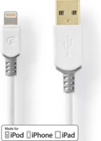 Nedis CCBW39300WT30 USB Type-A apa - Lightning apa 2.0 Adat és töltő kábel - Fehér (3m)